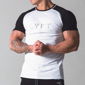 Men's Summer Printed Sports Fitness Short-sleeved T-shirts