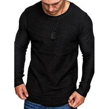 Load image into Gallery viewer, Long Sleeve Men&#39;s Solid Color T-Shirt Bottoming Shirt
