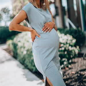 Round Neck Fashion Maternity Dress