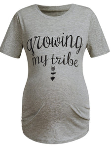 Maternity Lettering Short Sleeve T-Shirt