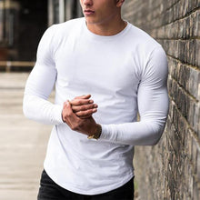 Load image into Gallery viewer, Pure Color Men&#39;s Breathable Sports Slim Long-Sleeved T-Shirt
