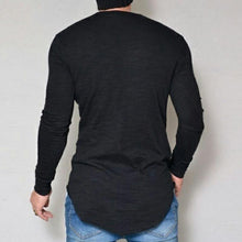 Load image into Gallery viewer, Solid Color Bottoming Shirt Slim Round Neck Men&#39;s Long-Sleeved T-Shirt

