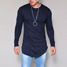 Load image into Gallery viewer, Solid Color Bottoming Shirt Slim Round Neck Men&#39;s Long-Sleeved T-Shirt
