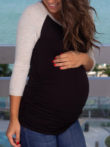 Maternity Fashion Casual Solid Color Top