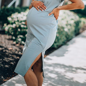 Round Neck Fashion Maternity Dress