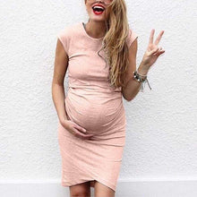 Load image into Gallery viewer, Casual Solid Color Fashion Maternity Dress
