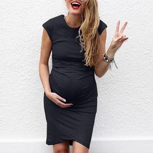 Casual Solid Color Fashion Maternity Dress