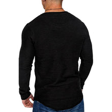 Load image into Gallery viewer, Long Sleeve Men&#39;s Solid Color T-Shirt Bottoming Shirt

