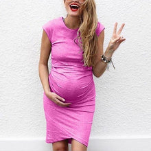 Load image into Gallery viewer, Casual Solid Color Fashion Maternity Dress
