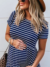 Load image into Gallery viewer, Stripes Are Loose Elastic And Comfortable Maternity Dress
