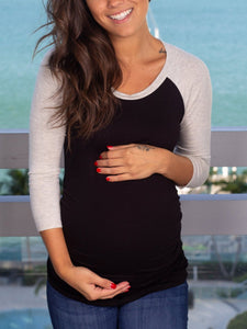 Maternity Fashion Casual Solid Color Top