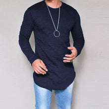 Load image into Gallery viewer, Solid Color Bottoming Shirt Slim Round Neck Men&#39;s Long-Sleeved T-Shirt

